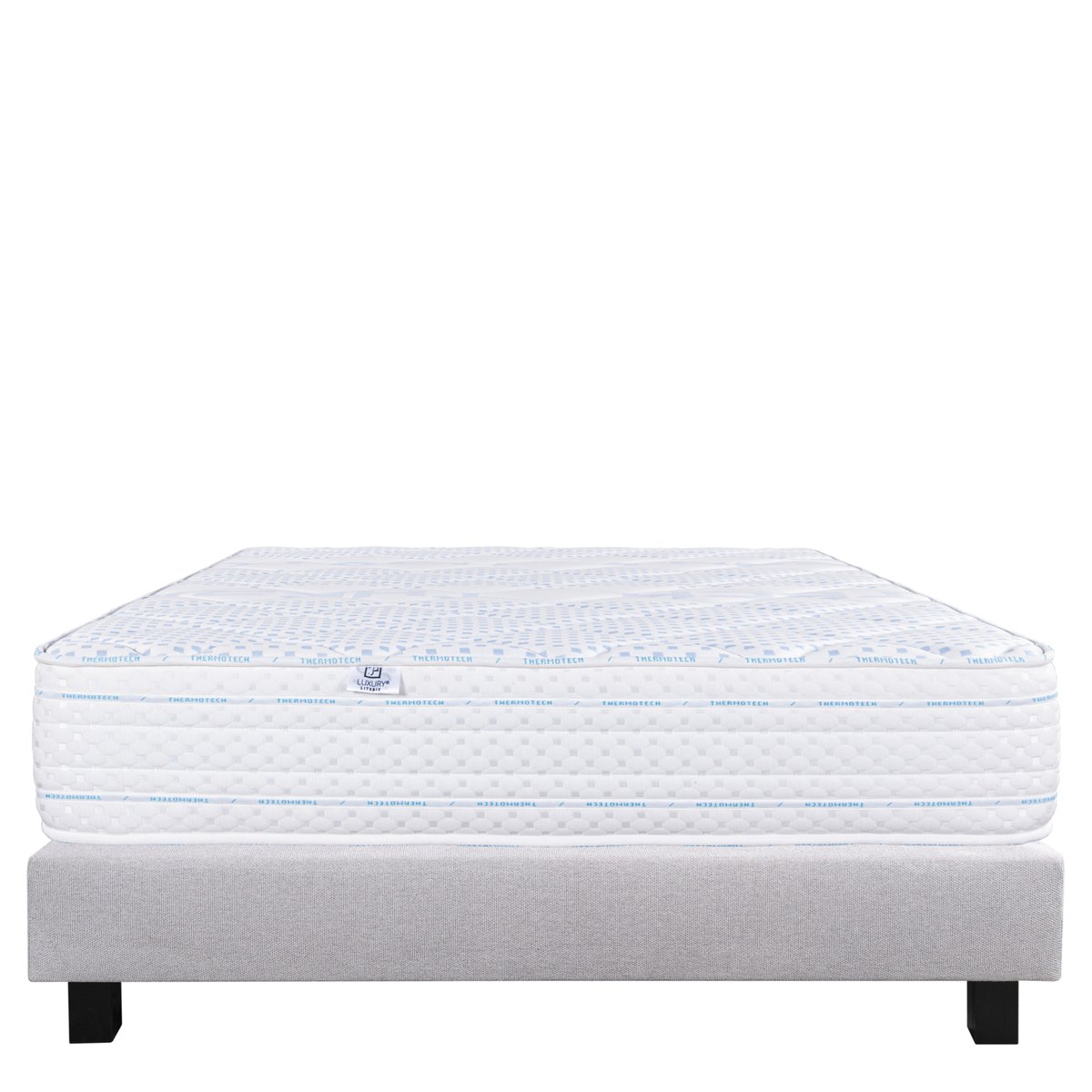 Ensemble literie mousse mémoire de forme 24 cm + sommier gris gris, HOME MAISON