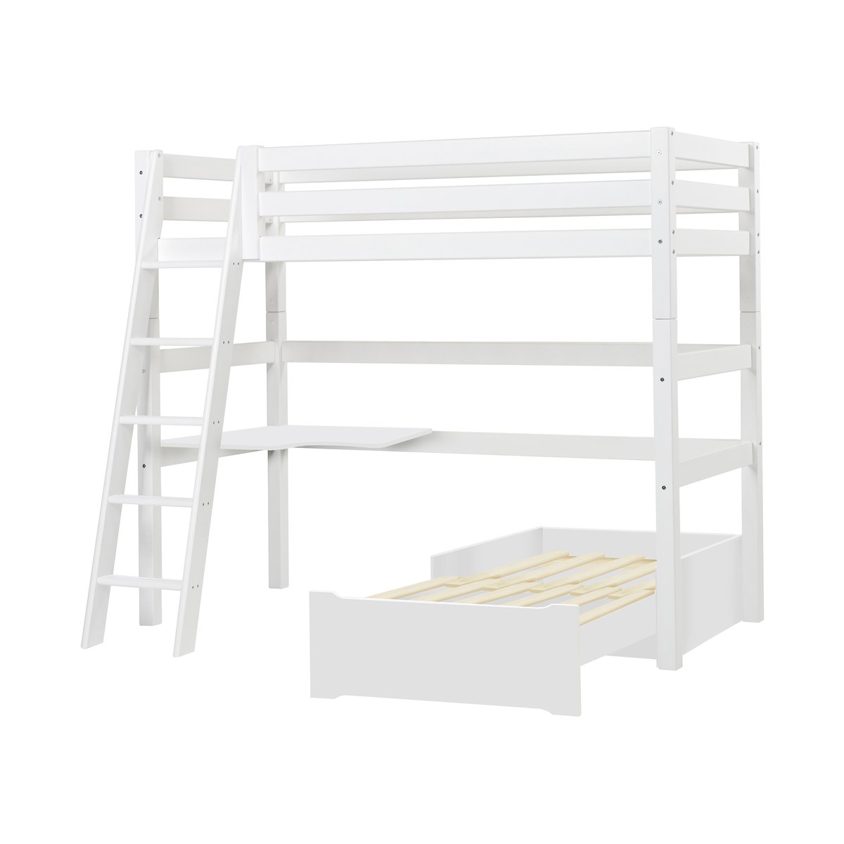 Lit Mezzanine pin massif ECO LUXURY blanc, HOPPEKIDS