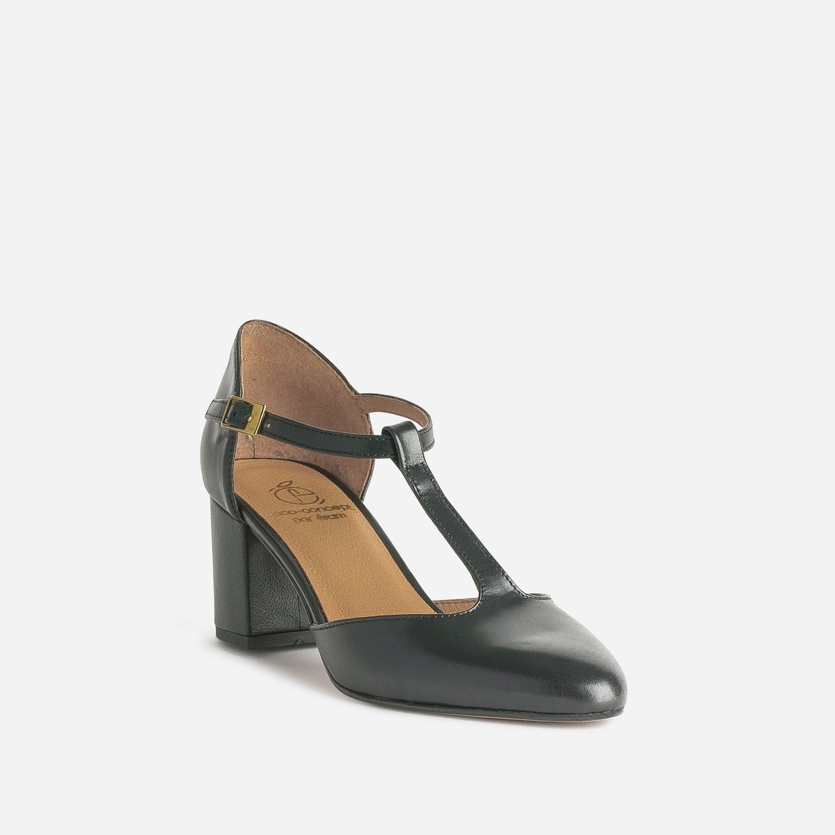 Escarpin en cuir URELIE noir, ERAM