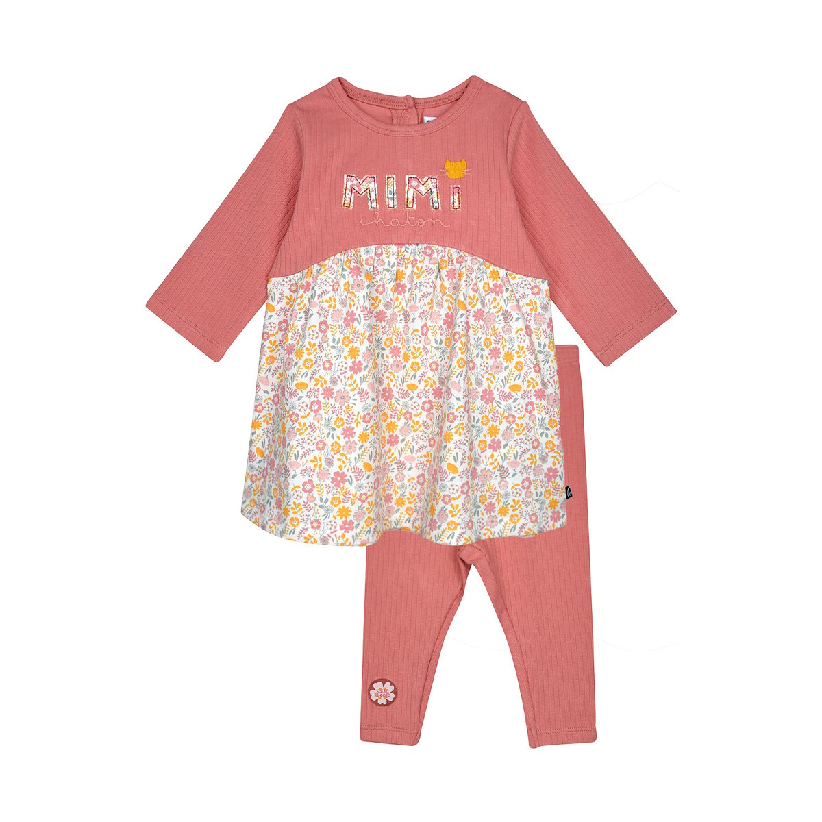 Ensemble robe et legging rime sucre d'orge rose, SUCRE D'ORGE