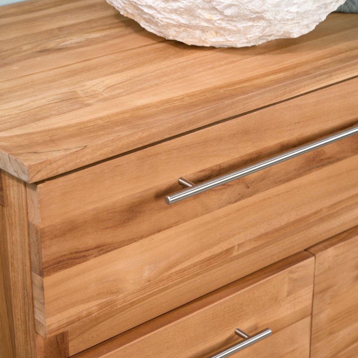 Meuble sous vasque en teck Bagster 80cm naturel, WANDA COLLECTION