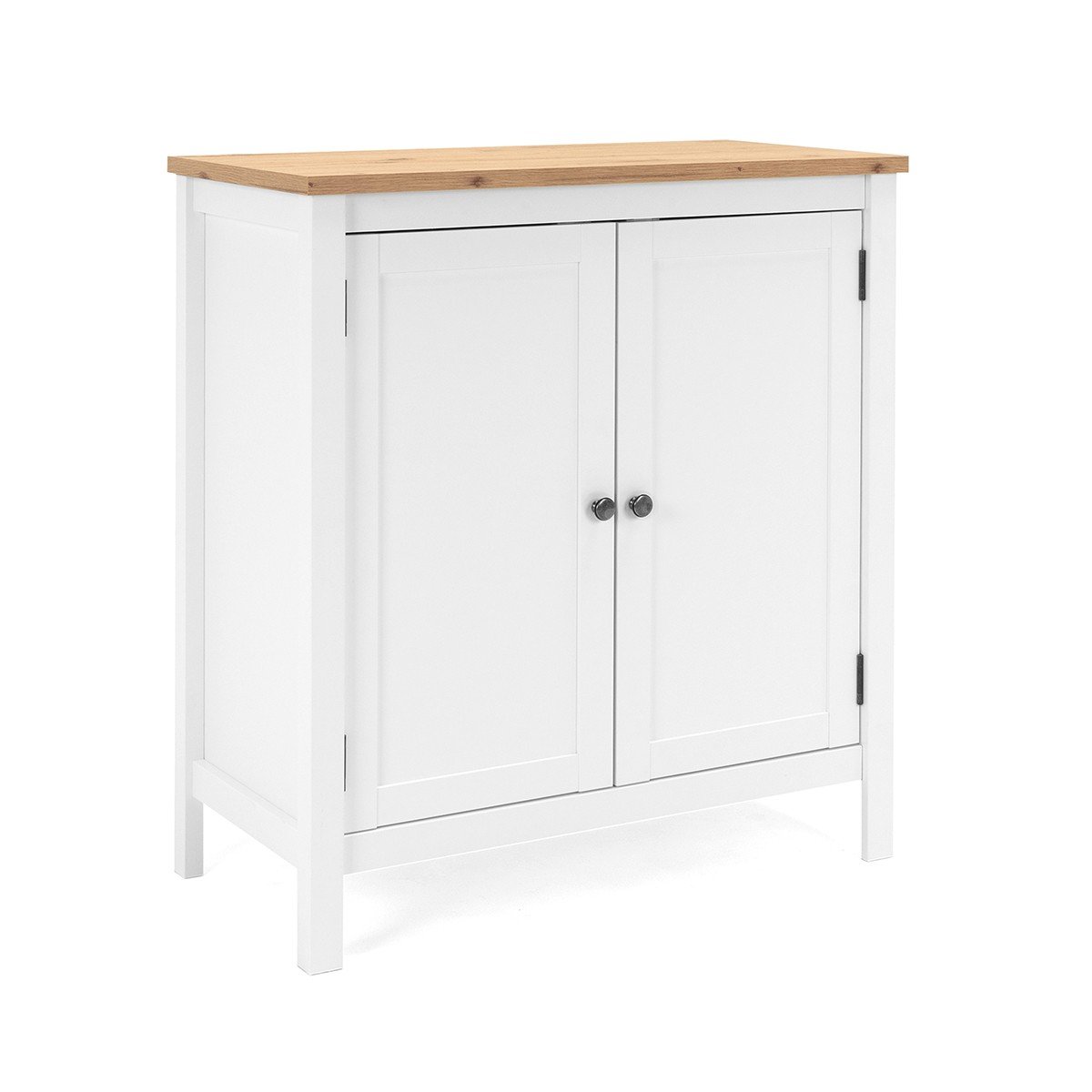 Buffet 2 portes L80 cm - Décor Blanc - BERGEN blanc, CALICOSY