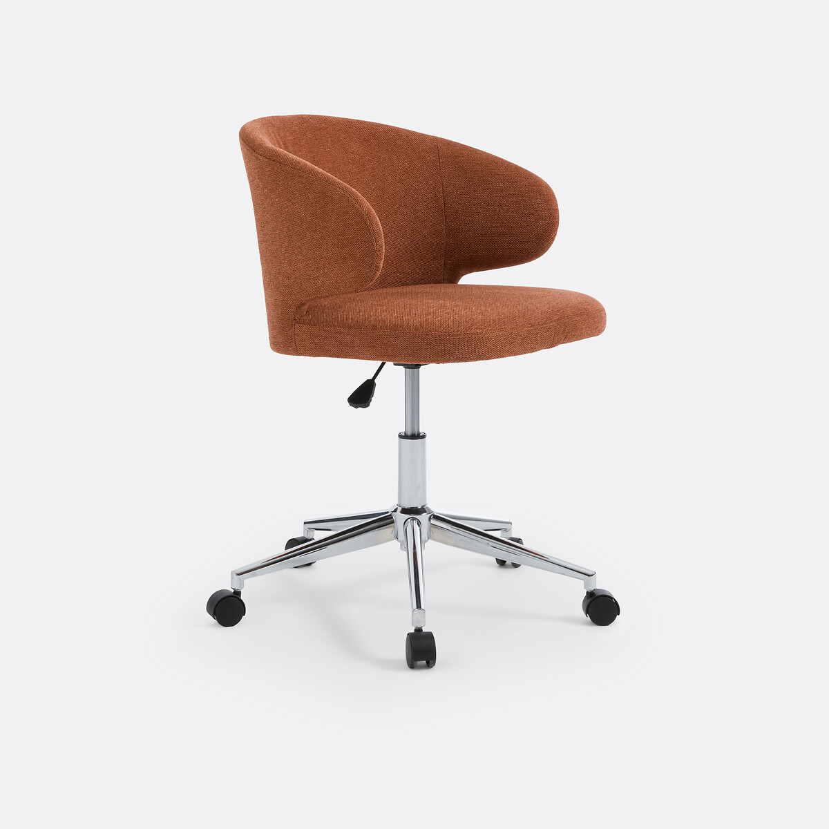 Fauteuil de bureau à roulettes, Elga terracotta, LA REDOUTE INTERIEURS