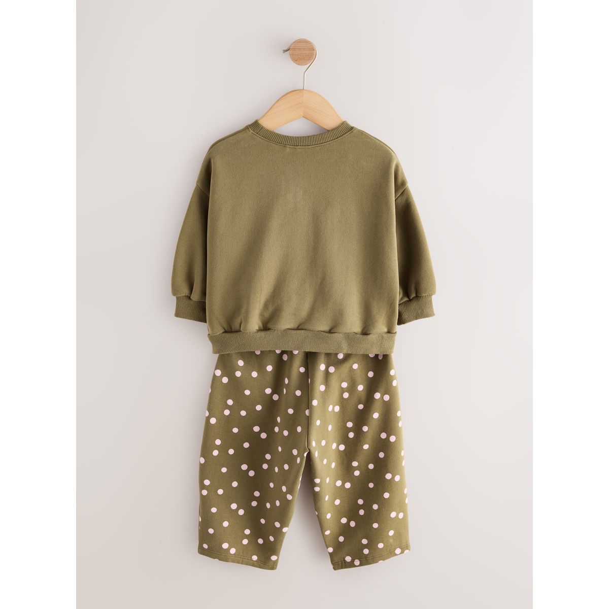 Ensemble sweat et pantalon bouffant lapin vert kaki, NEXT