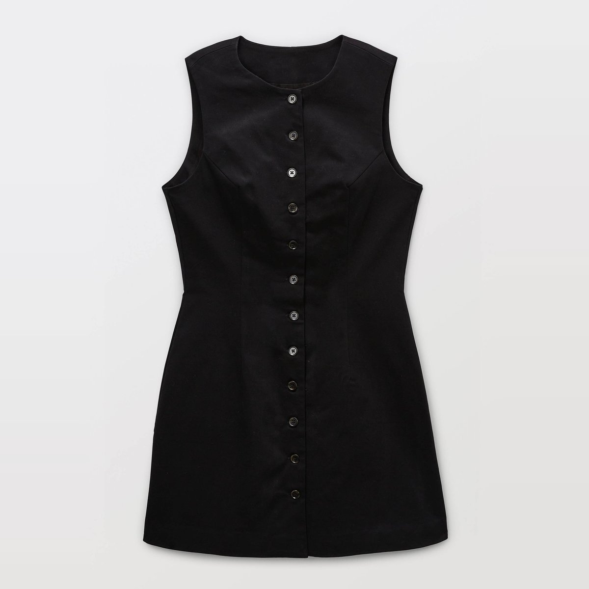 Robe courte sans manches contenant du coton noir, MONOPRIX