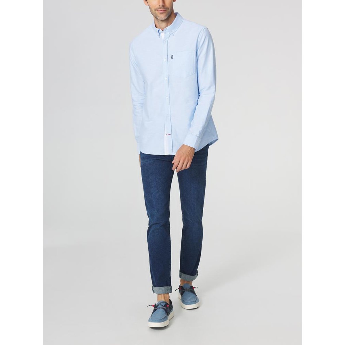 Chemise manches longues ETENDCHE chambray, TBS