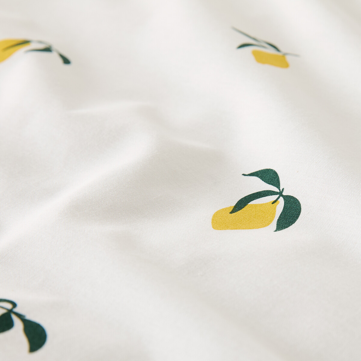 Parure de lit enfant coton, taie rect., Citron imprimé, LA REDOUTE INTERIEURS
