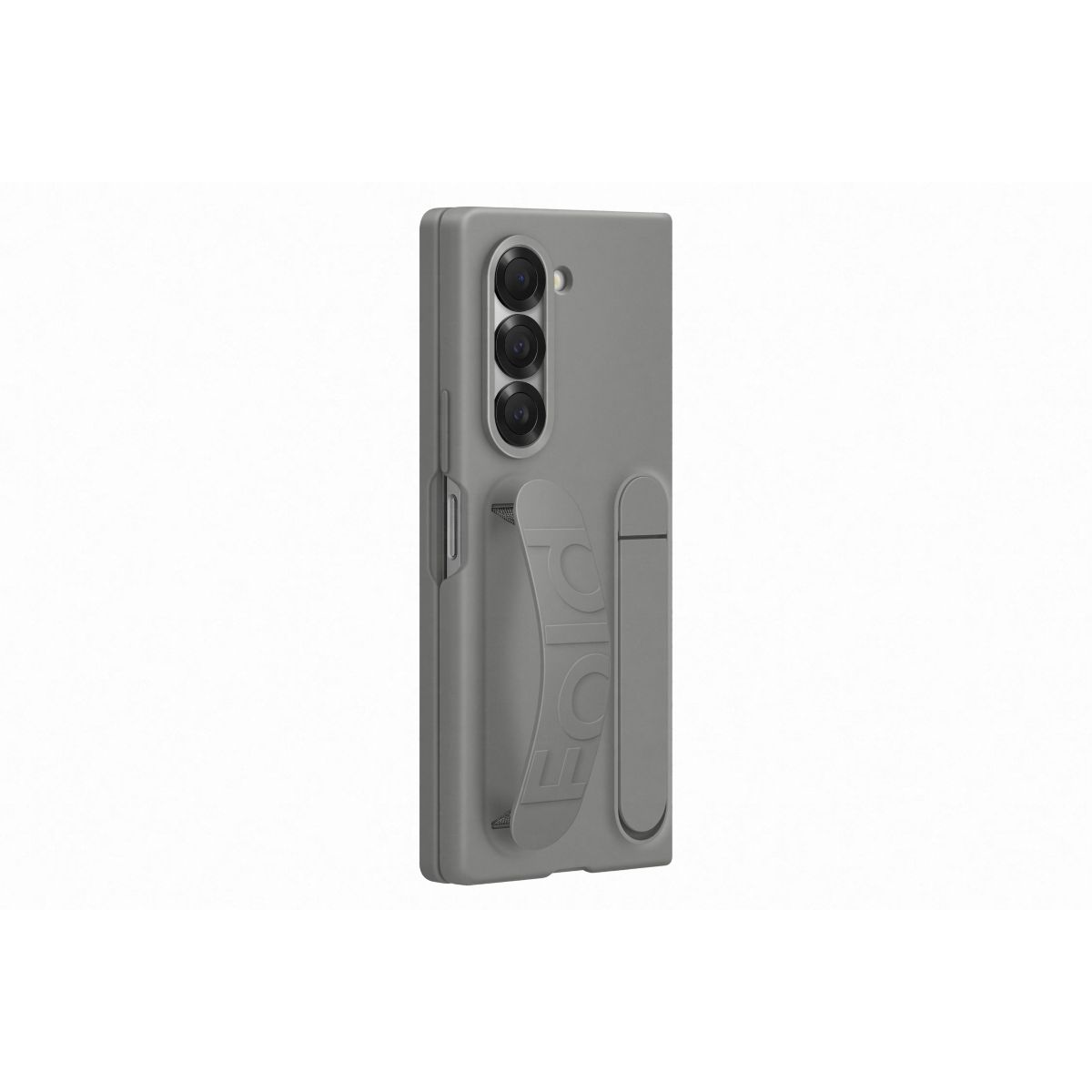 Coque Z Fold6 Gris stand avec lanière couleur unique, SAMSUNG
