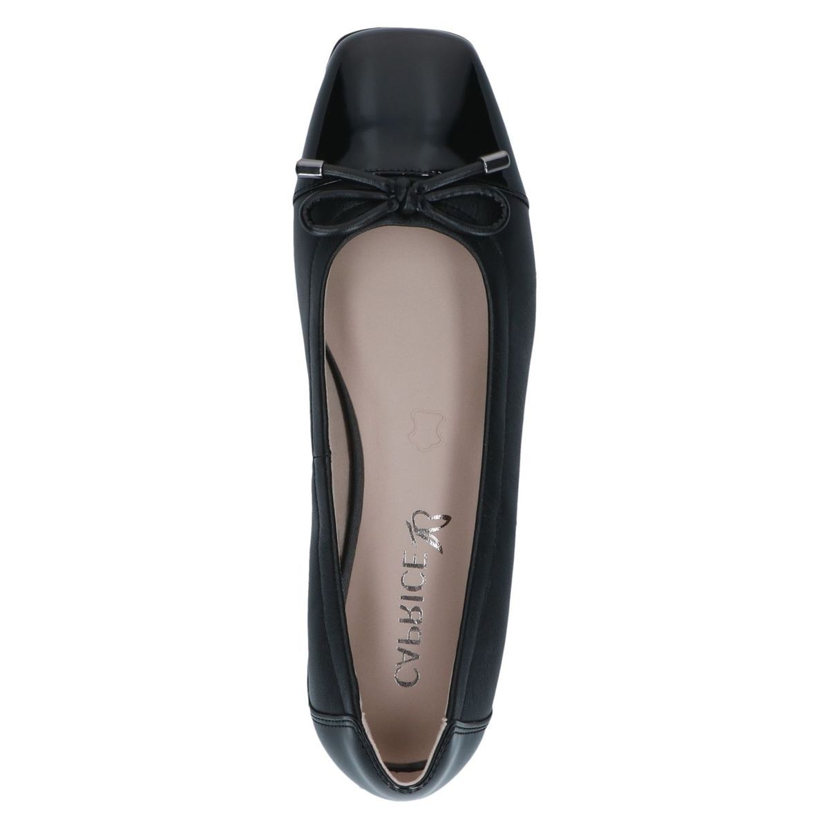 Ballerine à talon noir zèbre, CAPRICE