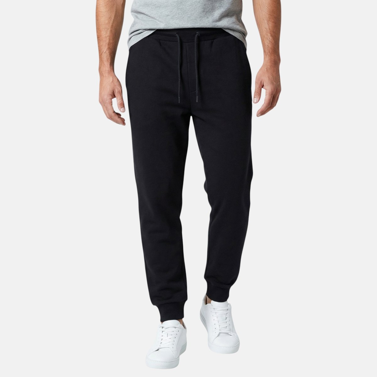 Pantalon de jogging à cordon de serrage, poches latérales et bas resserrés SPORTY noir, LEE COOPER