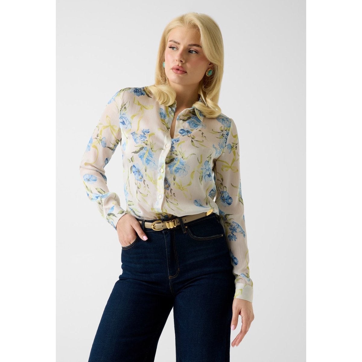 Chemise À Imprimé Fleuri fantaisie florale, GUESS