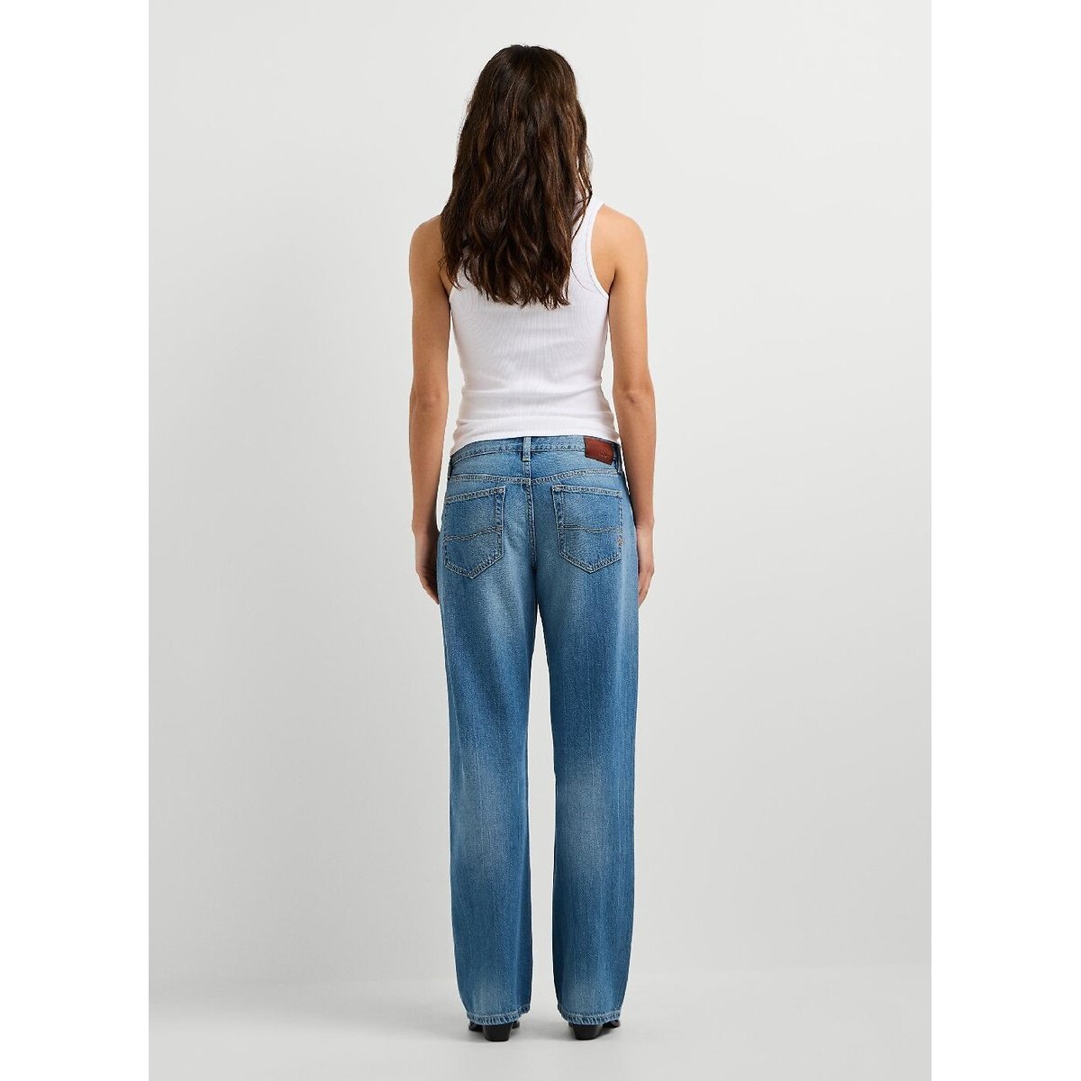 Jean loose taille basse, Nicky used verde green, PEPE JEANS