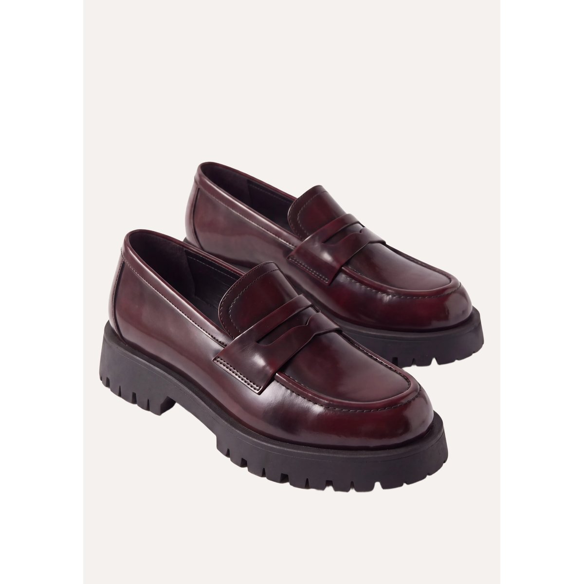 Mocassins en cuir blueberry, LA FEE MARABOUTEE