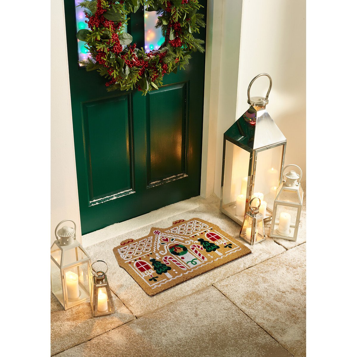 Christmas Gingerbread Cottage Coir Doormat multi-coloured, MY MAT