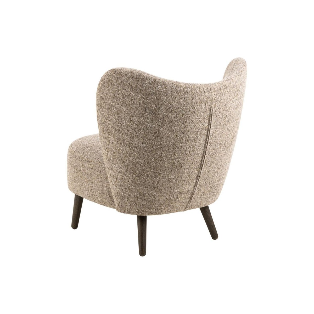 Fauteuil en tissu chiné crème et pieds en bois - EROS beige, HELLIN, DEPUIS 1862