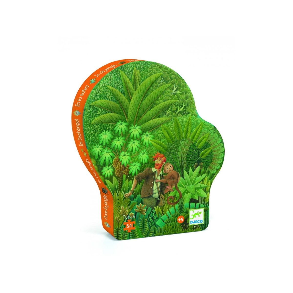 Puzzles silhouettes - Dans la jungle - 54 pièces vert, DJECO