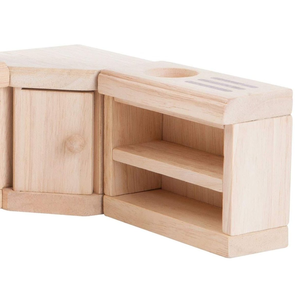 Cuisine en bois naturel beige, PLAN TOYS