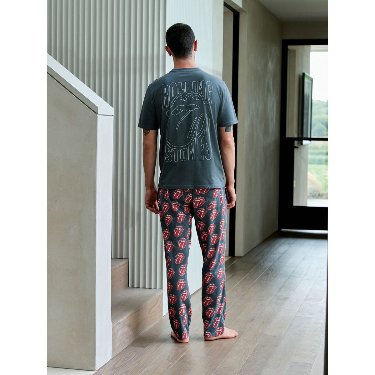 Pyjama à manches courtes the rolling stones gris/rouge, NEXT
