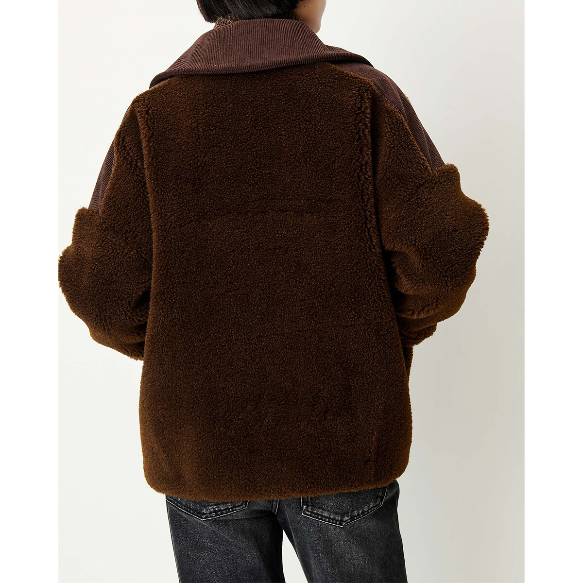 Manteau court en sherpa, ICY ROCKY marron, SESSUN