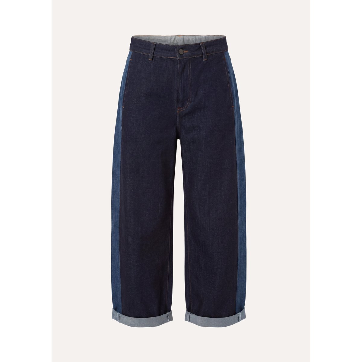 Jean barrel en coton biologique brut/medium, LA FEE MARABOUTEE
