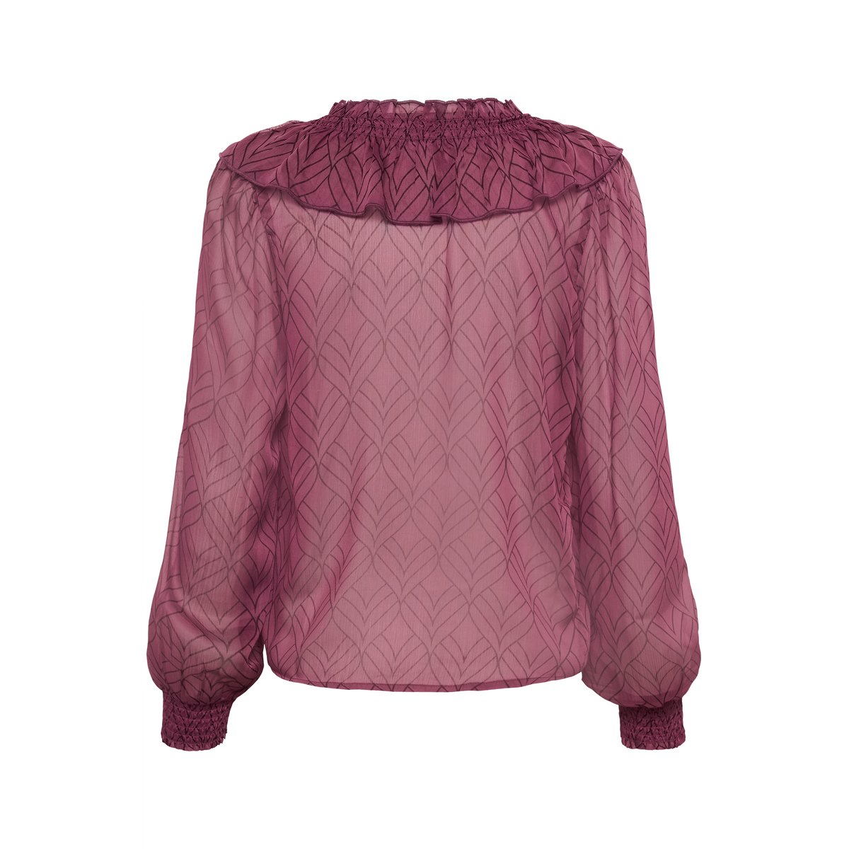 Blouse à manches longues violet tulipwood black lines, KAFFE