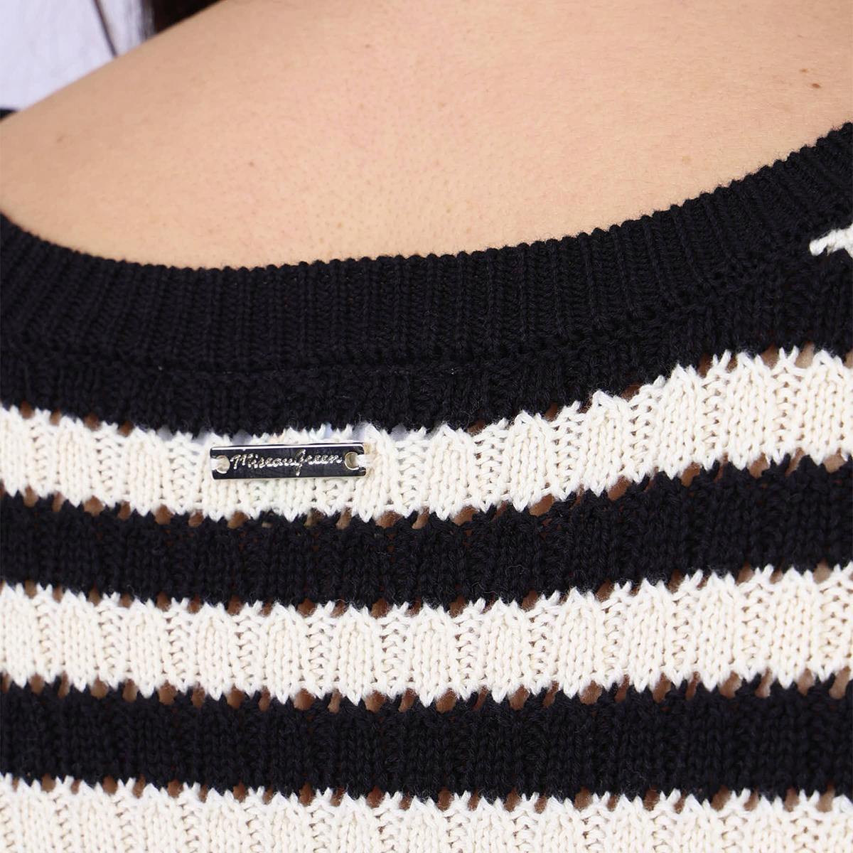 Pull ajouré Glenda noir, MISE AU GREEN