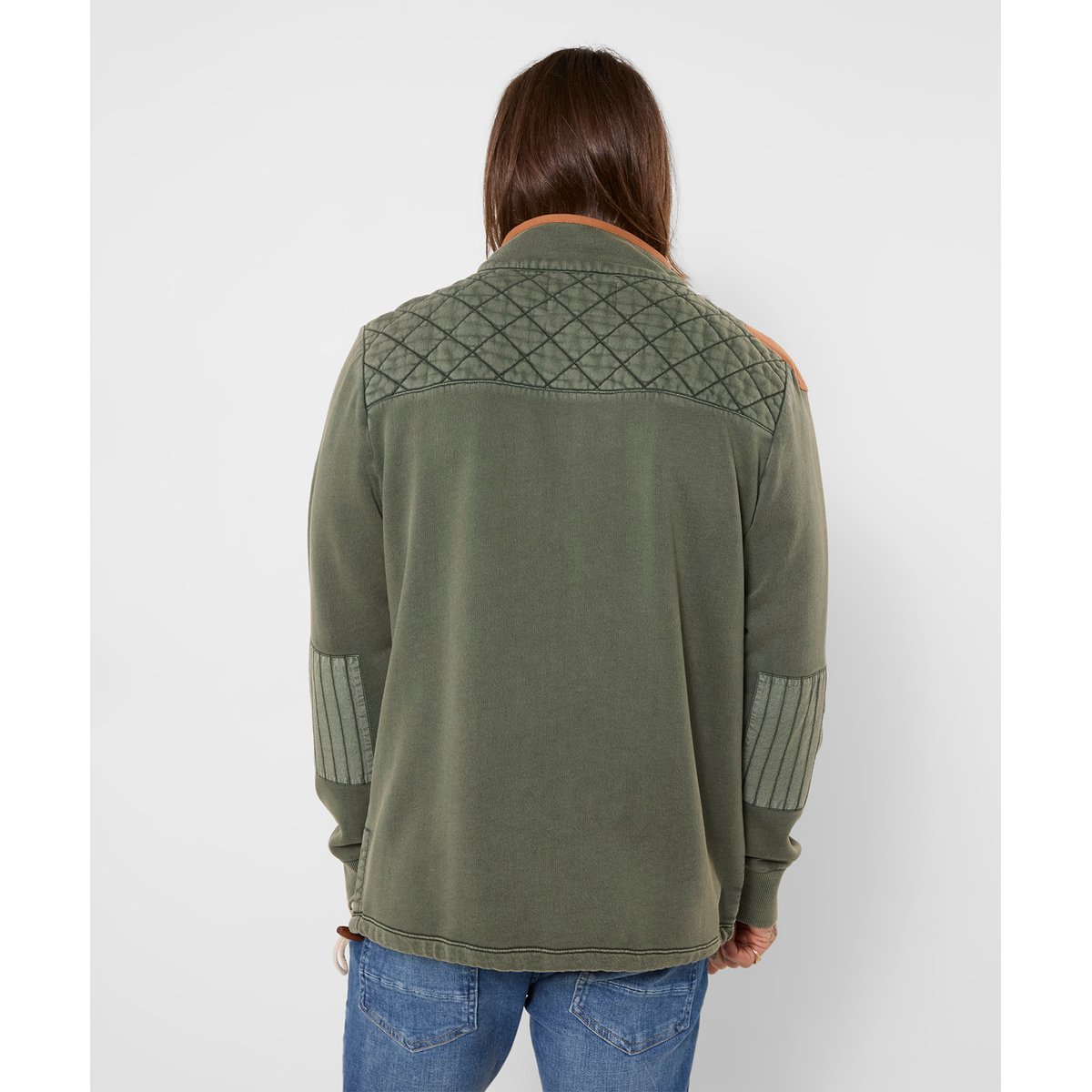 Sweat Col Cheminée à Écussons Personnalisé vert, JOE BROWNS