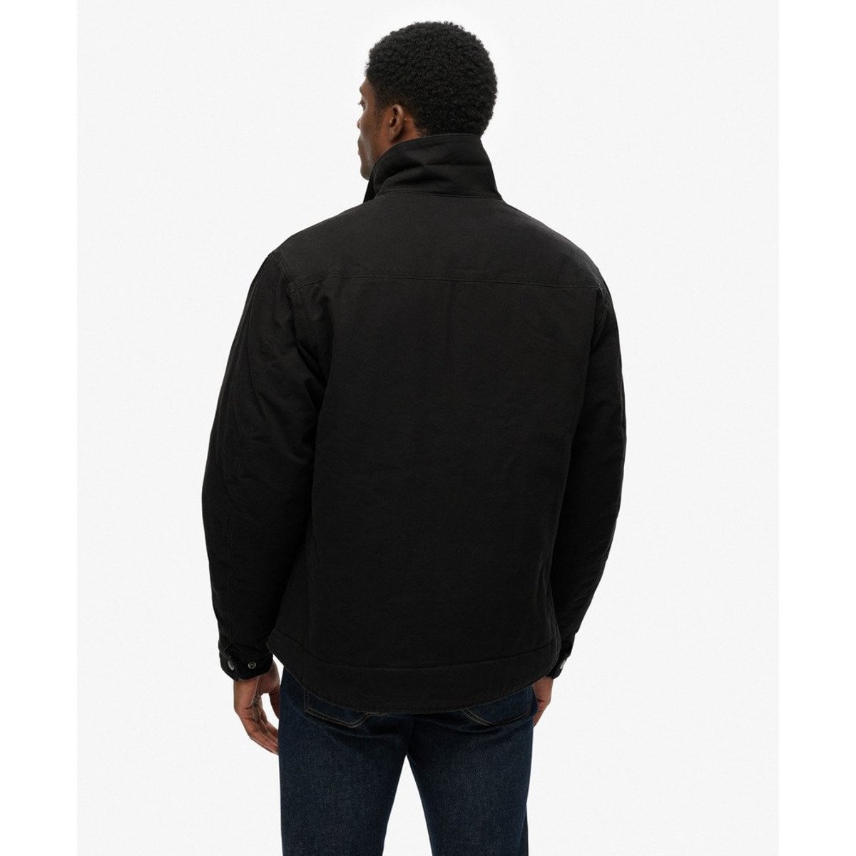 Veste Barn en Toile de Coton noir de jais, SUPERDRY