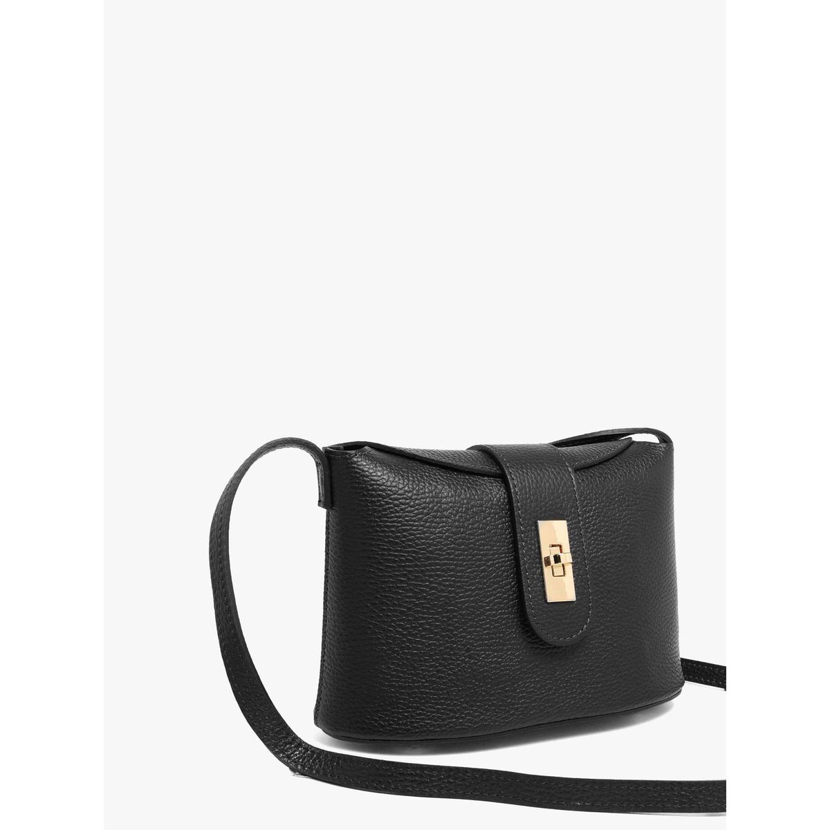 Sac bandoulière Caviar cuir nero, MILANO