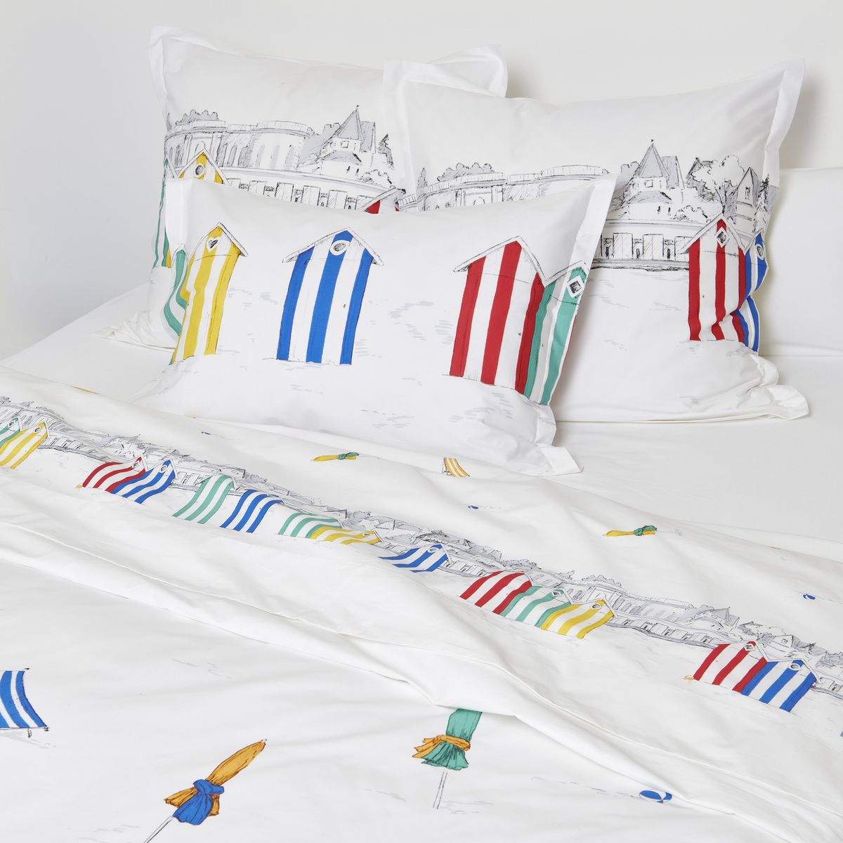 Taie D'oreiller   Percale De Coton - LES PLANCHES motifs, TRADITION DES VOSGES