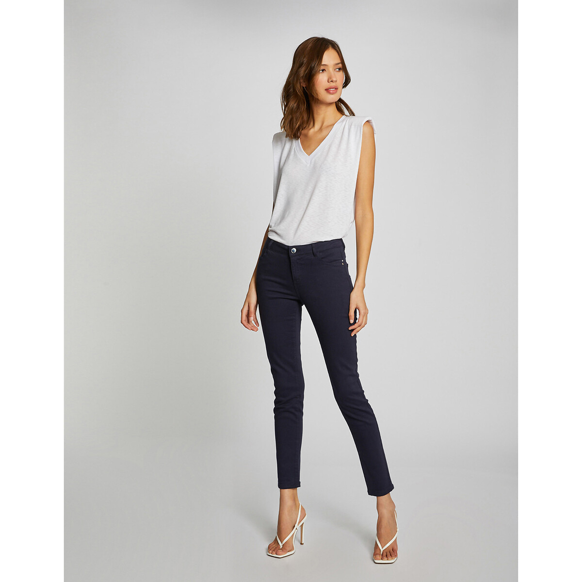 Pantalon skinny  marine, MORGAN