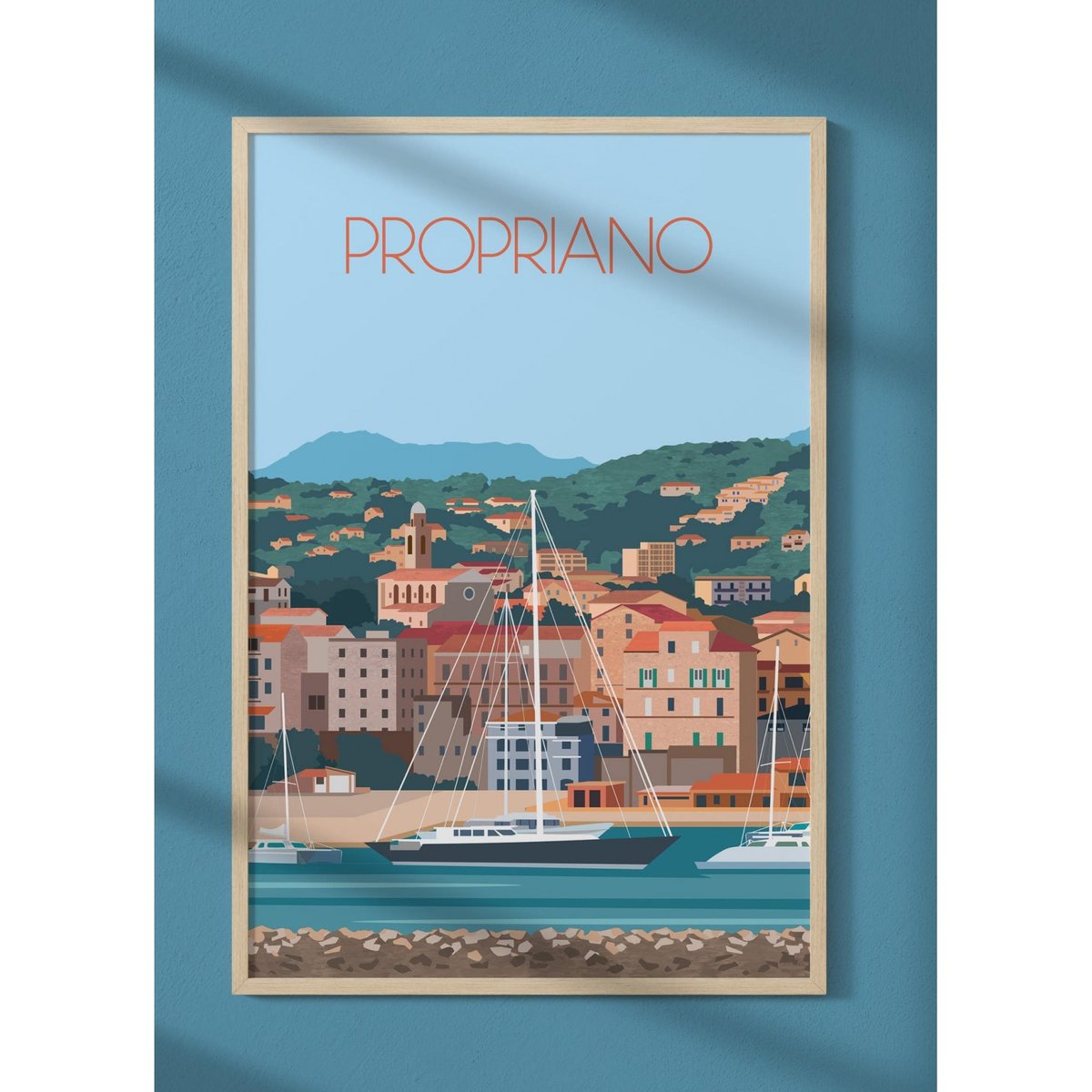 Affiche ville Propriano blanc, L'AFFICHERIE