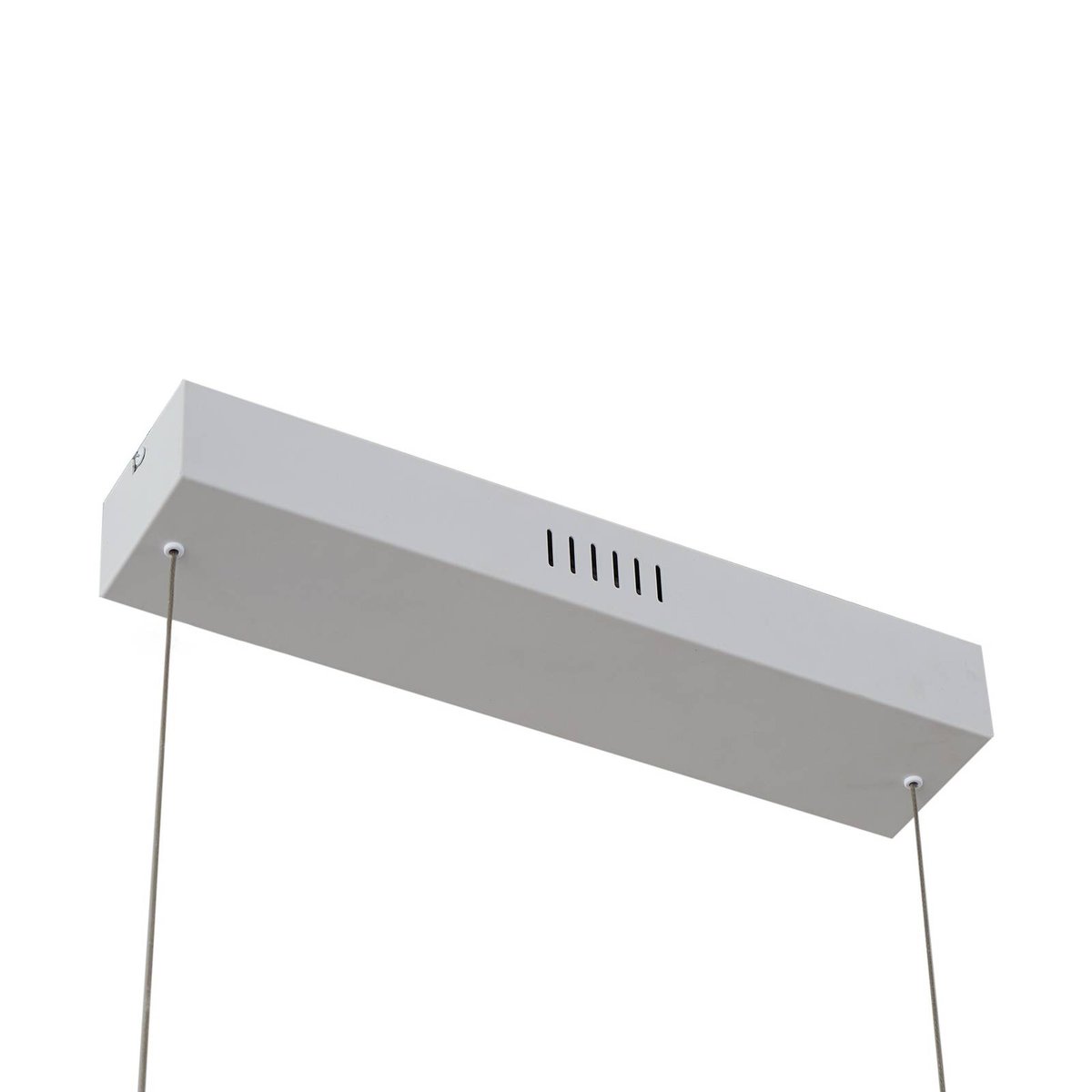 Suspension en bois moderneLED, Nihalo bois clair, blanc, LUCANDE