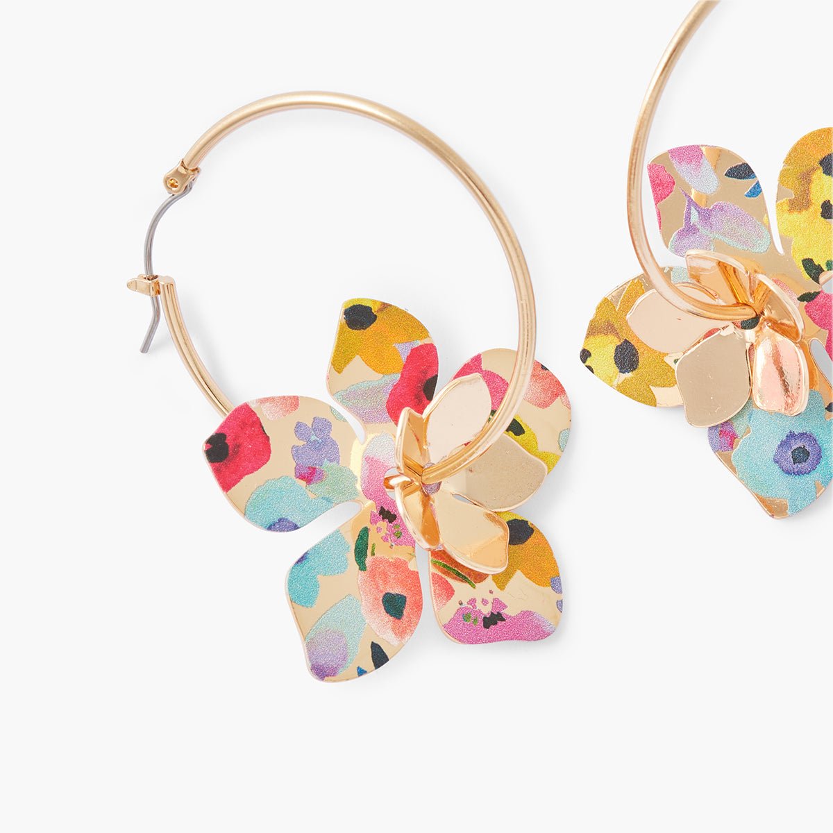 Créoles fleurs Balagane imprimé fleurs multicolore, BALABOOSTE