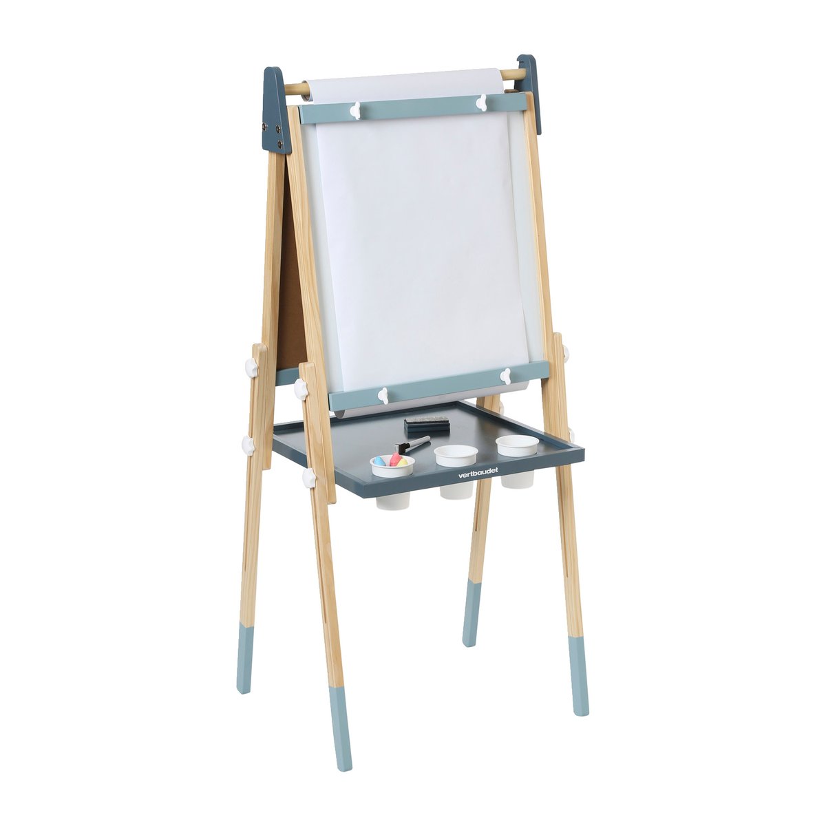 Tableau pliable et réglable en hauteur 3 en 1 marine, VERTBAUDET