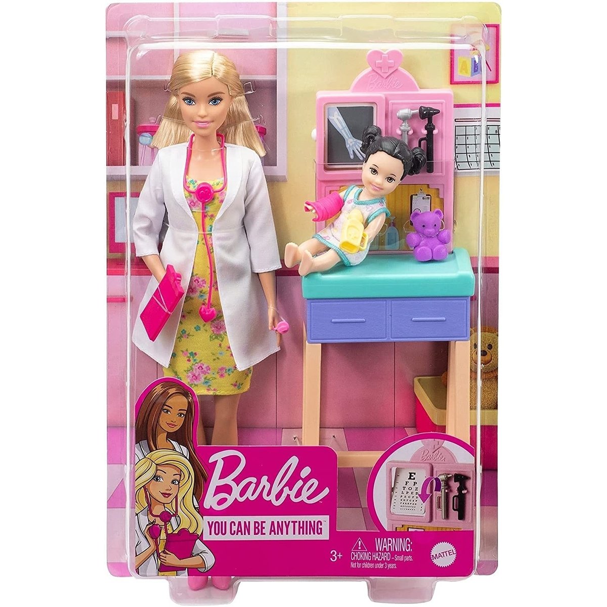 Coffret Poupée Barbie Docteure Pédiatrie - Barbie multicolore, BARBIE