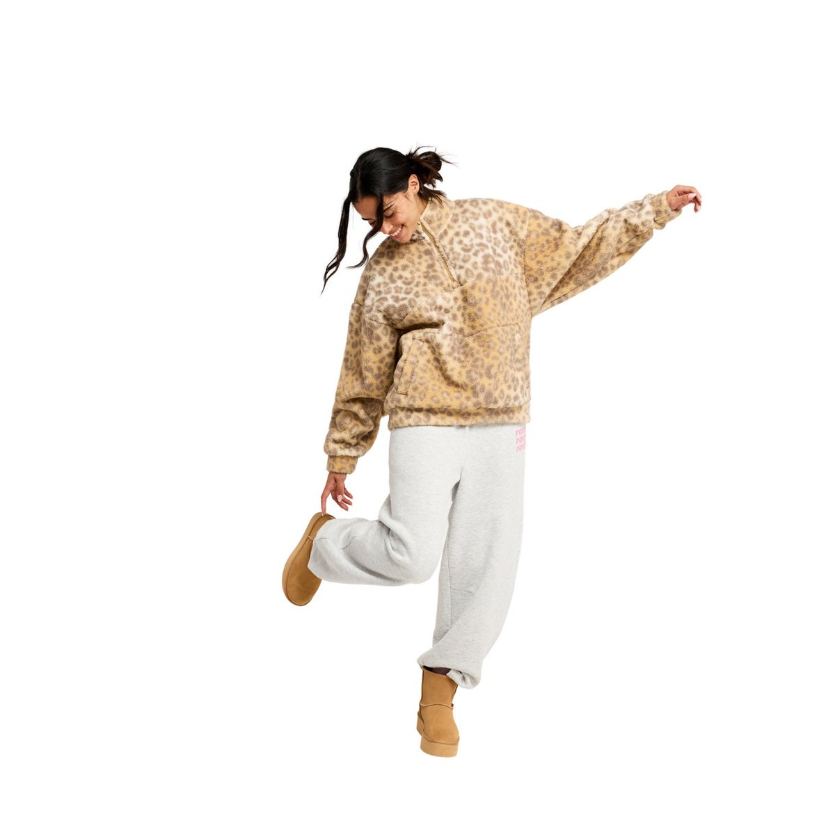 Polaire demi-zip JIVE TALKING BONDED. beige wild side, ROXY