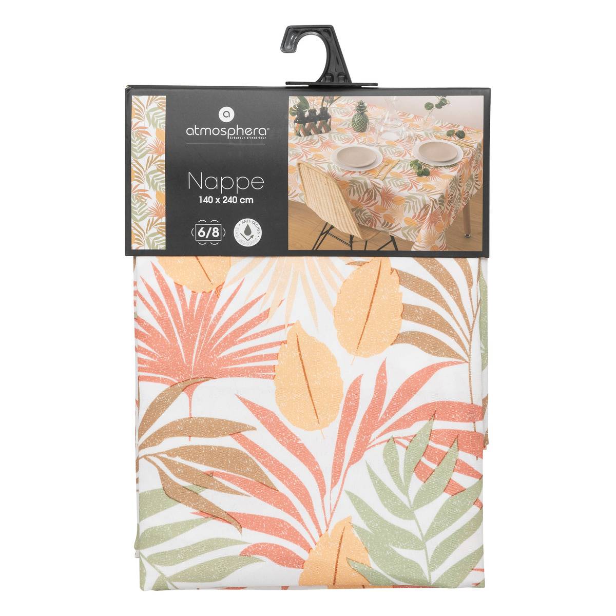 Nappe rectangulaire anti-tâche SAHYPA multicolore, ATMOSPHERA
