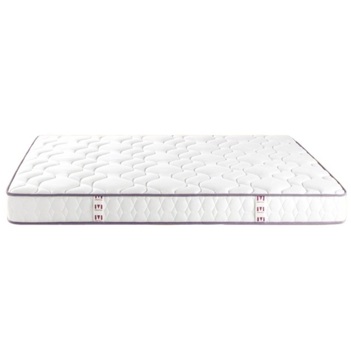 Ensemble matelas 100% latex HAPPY LIT, sommier TWIST et pieds blanc, MERINOS