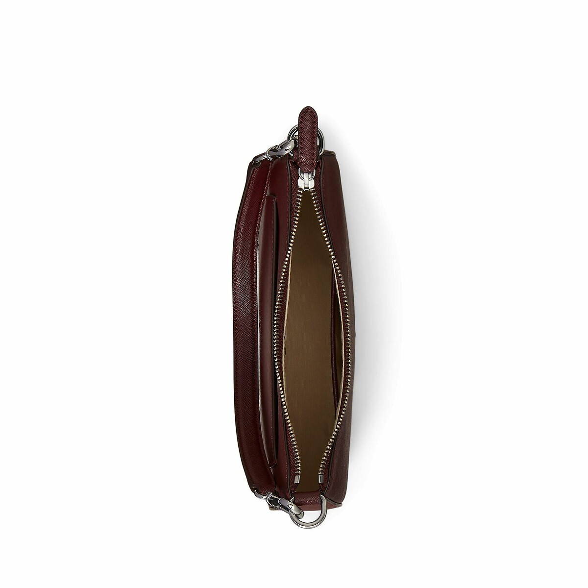 Sac en cuir porté épaule, DANNI M bordeaux, LAUREN RALPH LAUREN