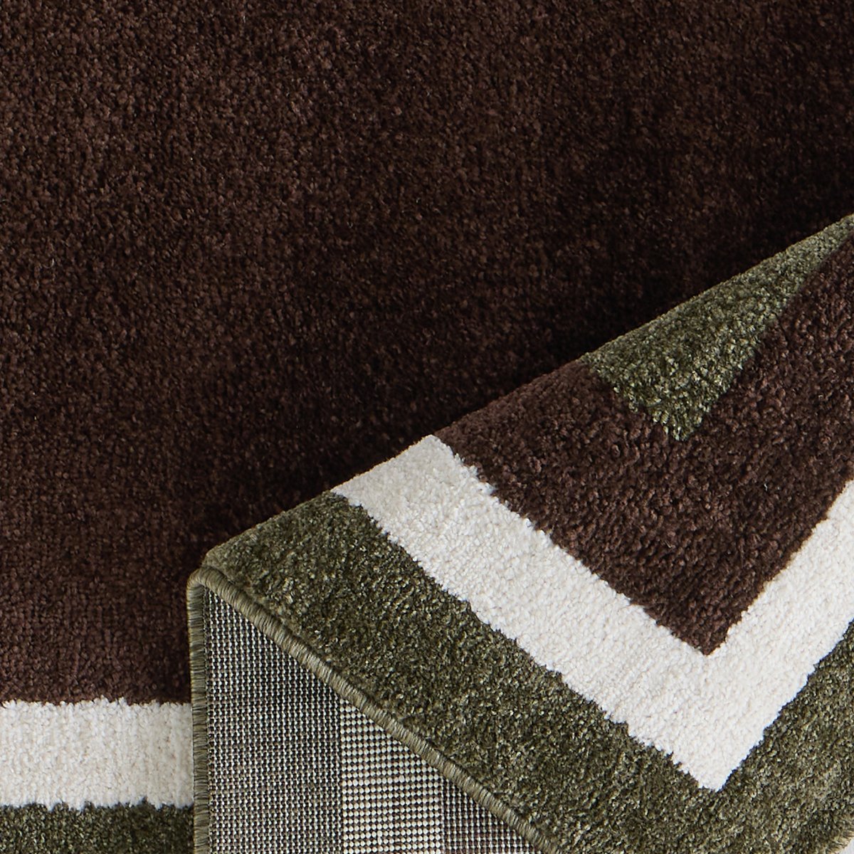 Tapis intérieur graphique rayé SANTAL marron, NAZAR RUGS