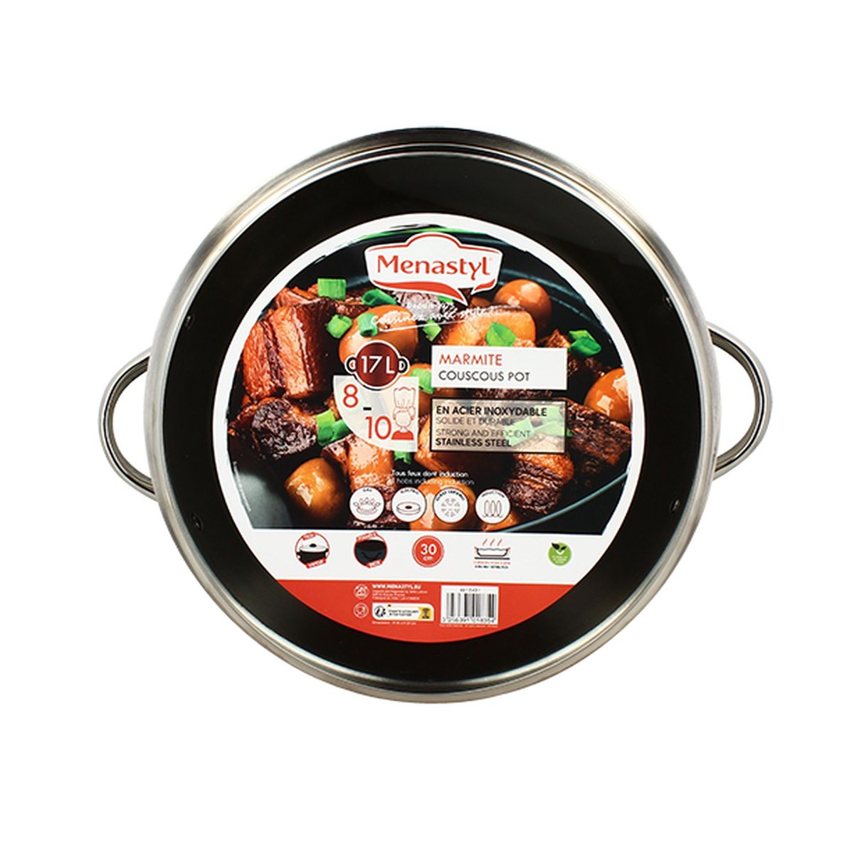 Marmite 17L en acier inoxydable inox, MENASTYL