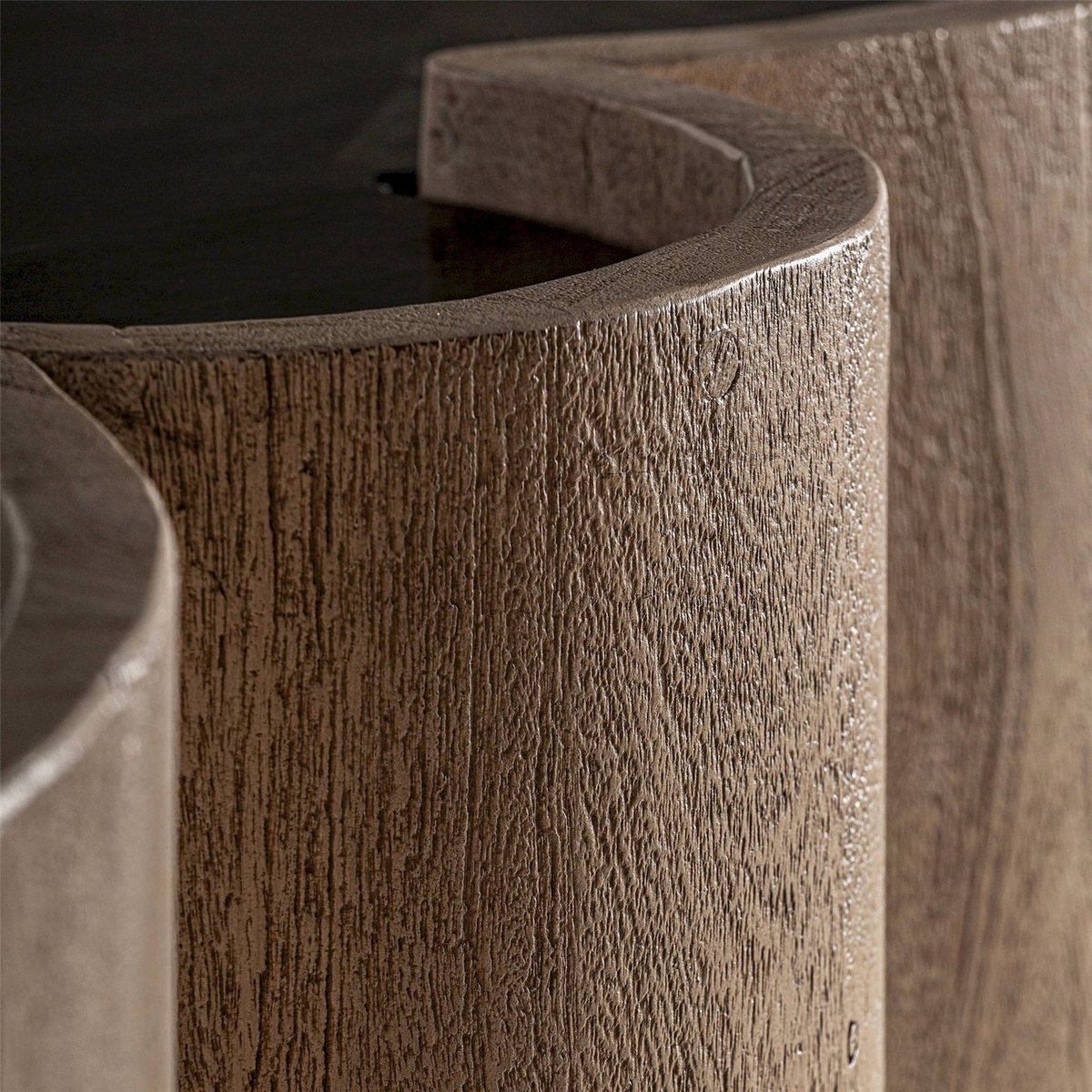 Comptoir de bar contemporain en bois d'acacia brun acacia naturel clair, RECOLLECTION