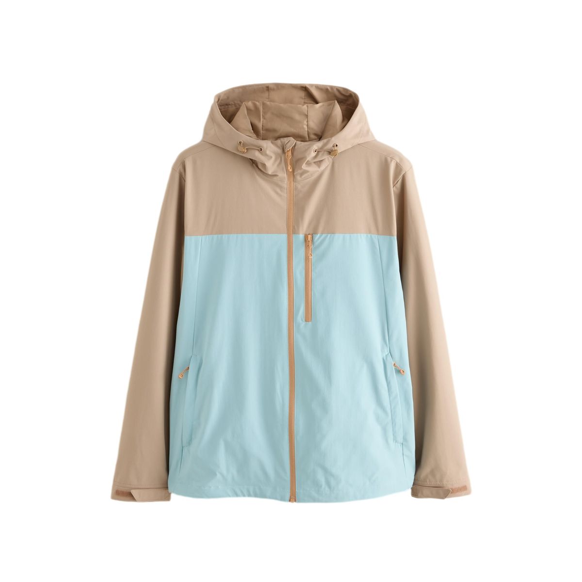 Anorak imperméable en colour-block bleu clair, NEXT