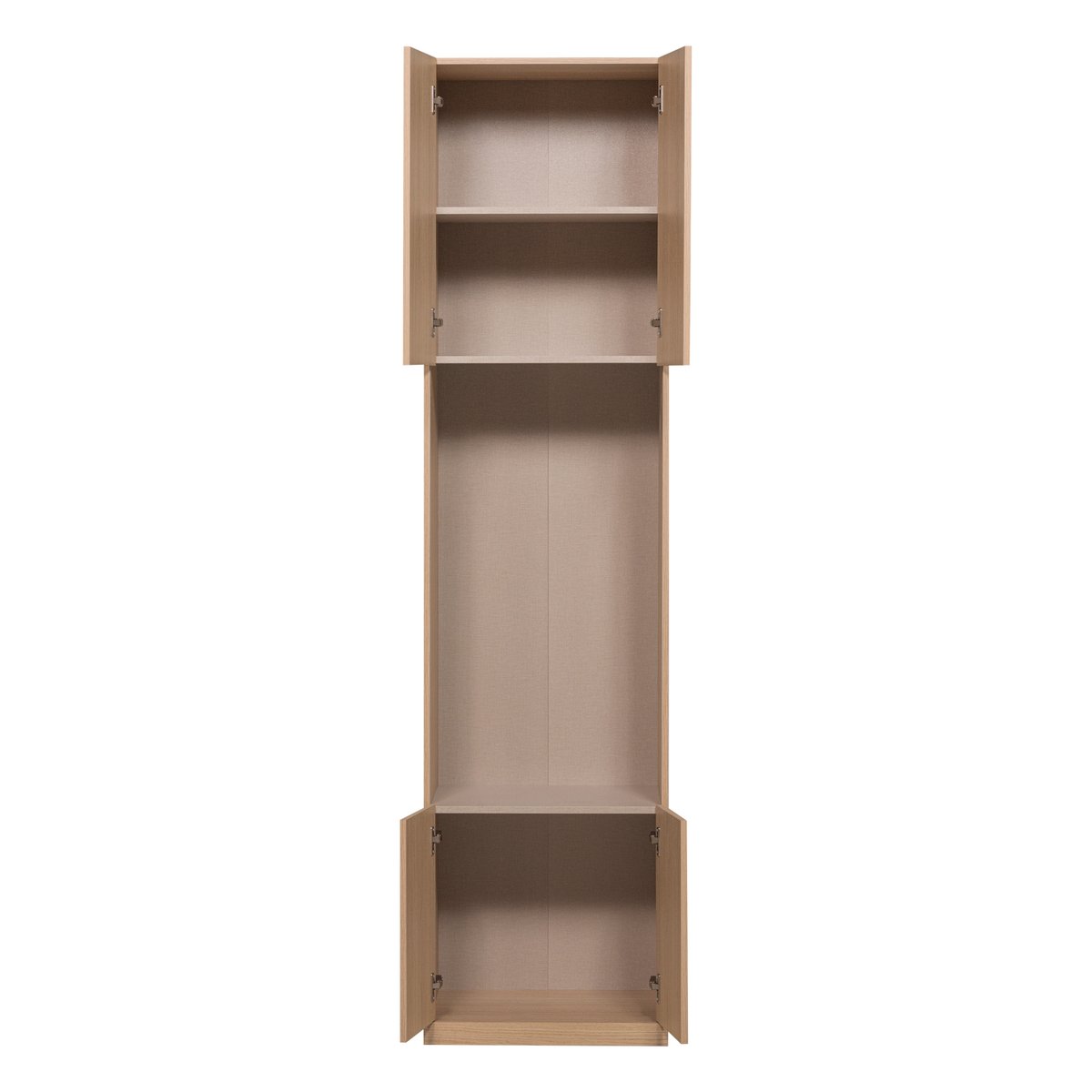 Armoire étroite semi-ouverte en décor chêne BUILD naturel, WOOOD