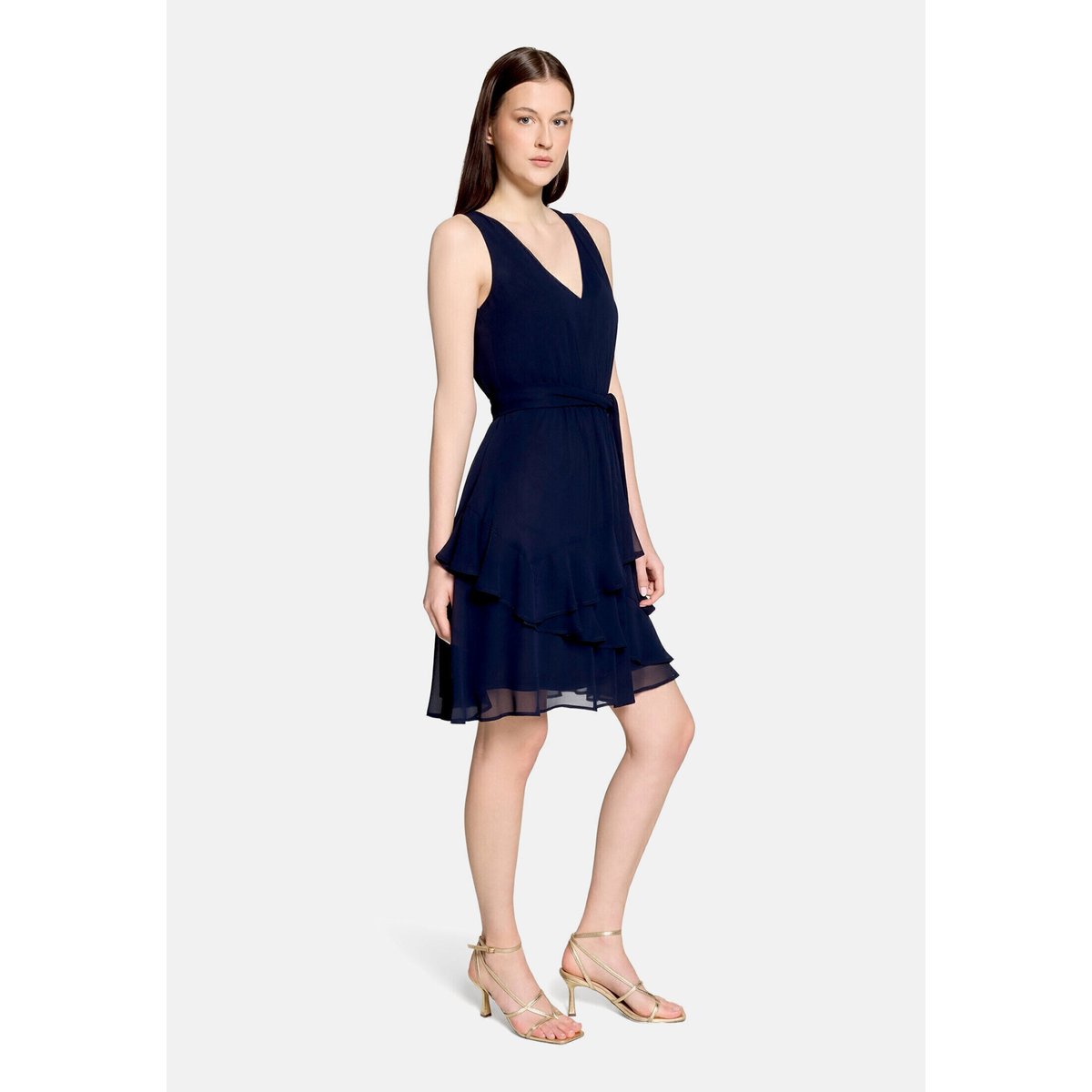 Robe de cocktail à volant night sky, VERA MONT