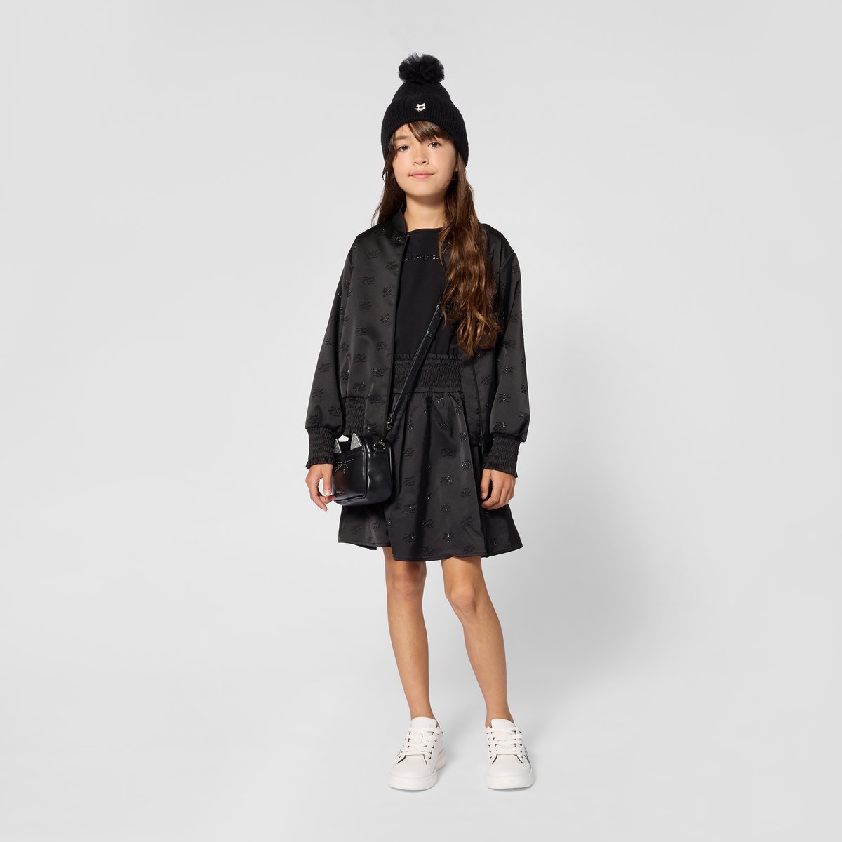 Robe manches courtes black, KARL LAGERFELD KIDS