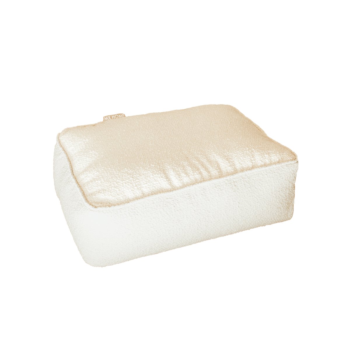 Coussin de sol en laine bouclée blanc, MX HOME