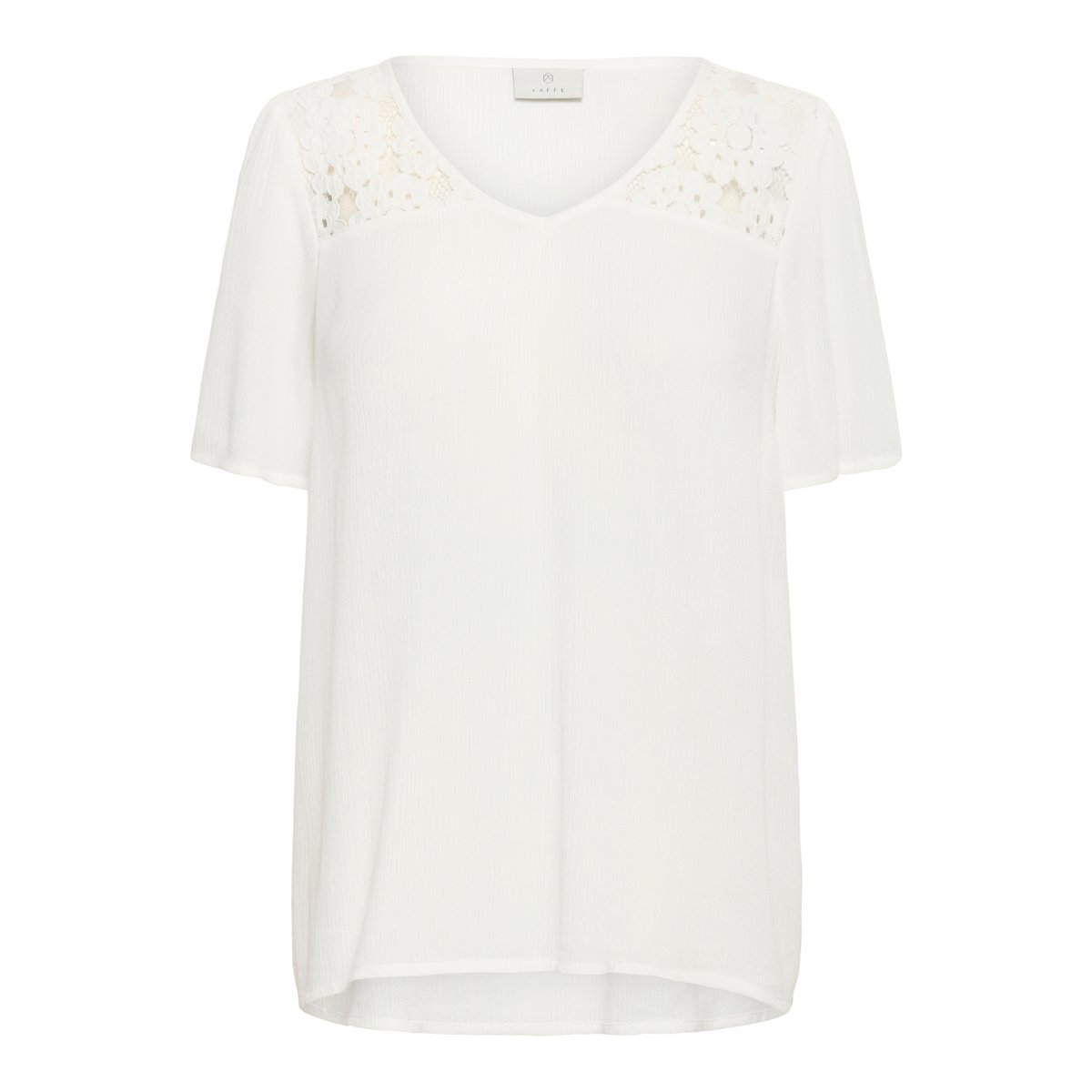 Blouse à manches courtes blanc chalk, KAFFE