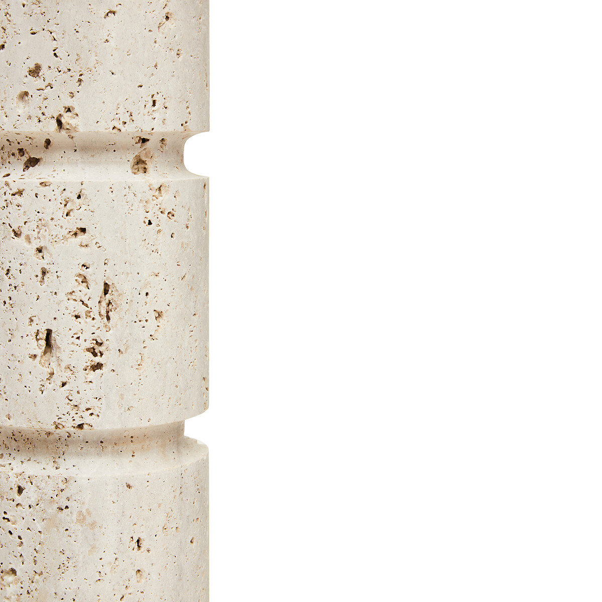 32cm Tibor Travertine Candle Holder natural, FIFTY FIVE SOUTH